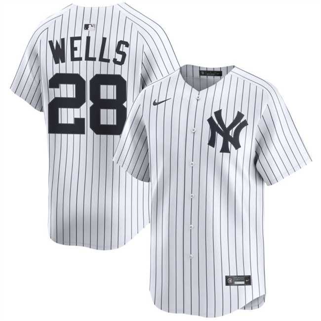 Men%27s New York Yankees #28 Austin Wells White 2025 Home Limited Stitched Jersey Dzhi->new york yankees->MLB Jersey